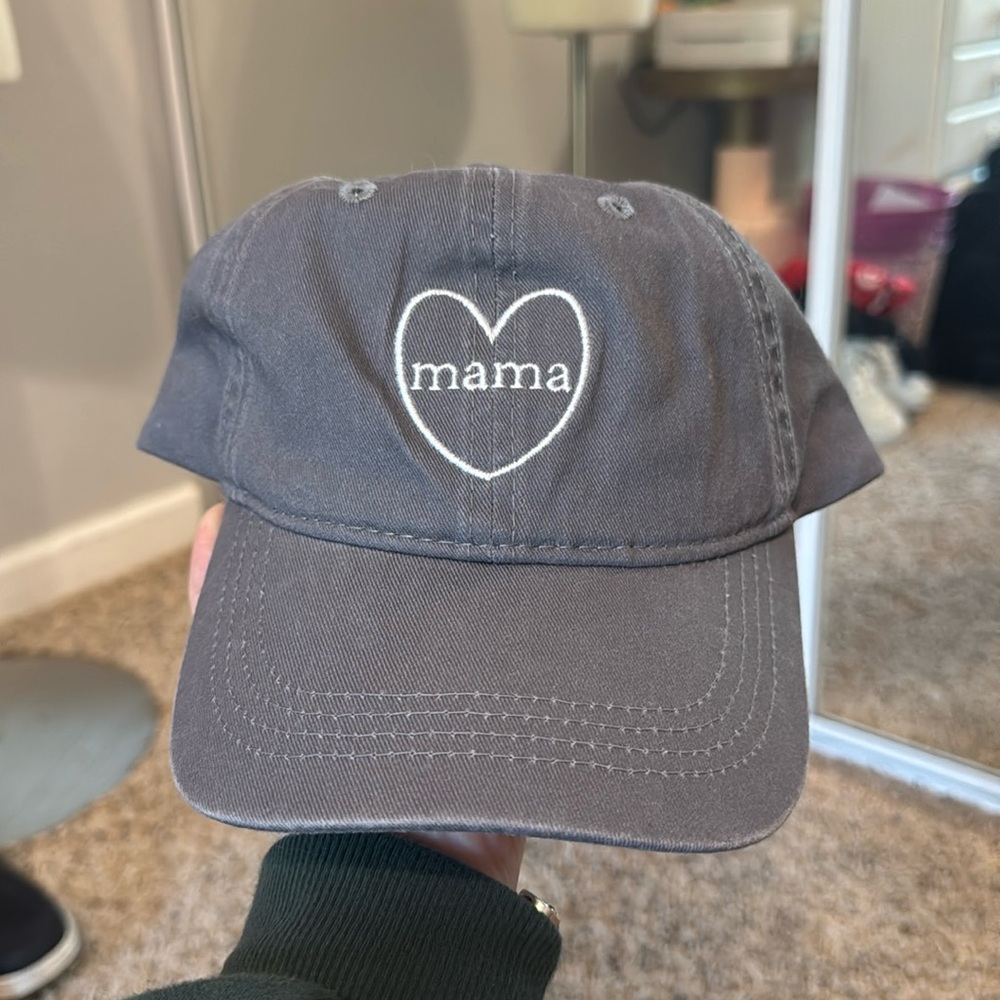Grey “Mama” Baseball Cap
